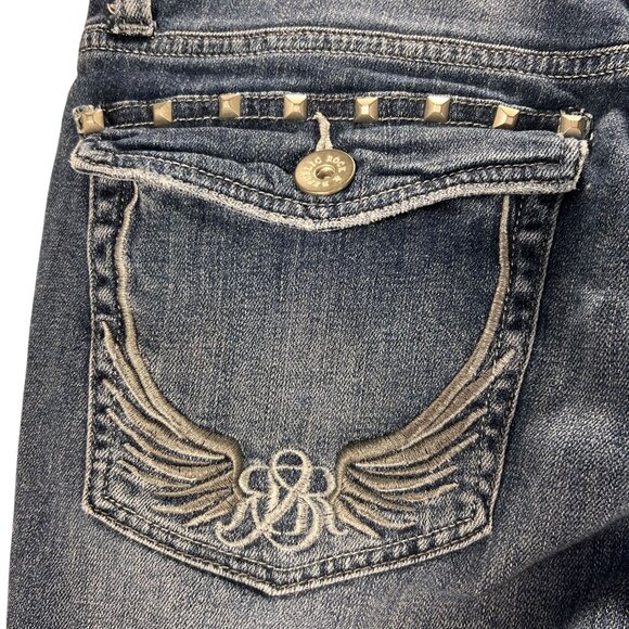 Rock & Republic Kasandra Studded Bootcut Jeans 12M Womens Denim Medium Wash - Picture 7 of 13